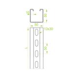 CTMC50H50/6 Ceownik montażowy 2,0 mm