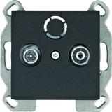 lumina Gniazdo RTV końcowe czarny WL3013 HAGER