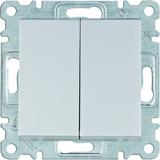 lumina Łącznik przyciskowy zwierny 2-klawiszowy, srebrny