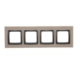 Simon 54 Nature Ramka 4-krotna Nature-Beton FUNDA MENTE IP20/IP44* (*IP44-należy zastosować zestaw uszczelek DUN4) DRN4/93 KONTAKT