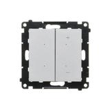 Simon 55 Ściemniacz do LED ściemnialnych klawiszowy Aluminium mat