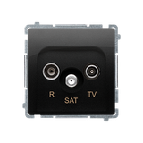Simon BASIC WMUA-02018z-Y011 Gniazdo antenowe R-TV-SAT przelotowe (moduł), 1x we