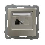 AS Gniazdo telefoniczne pojedyncze - kolor satyna light