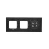 Simon 54 Touch Panel dotykowy S54 Touch 3 moduły 4 pola dotykowe + 2 otwory na osprzęty S54 księżycowa lawa DSTR3400/74 KONTAKT