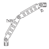 LLL100H42 ŁUK PRZEGUBOWY 0,7 MM