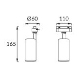 Oprawa do zamontowania na szynoprzewodzie LUTER TRA GU10 GOLD