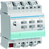 KNX s Sterownik załączający / żaluzjowy 10 A 6-/3-kr 4 mod TYA606B HAGER