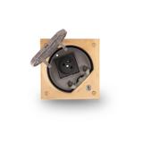 Simon Connect Wkład z pokrywą z gniazdem z bolcem z blokadą mosiądz