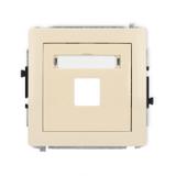 DECO Mechanizm gniazda multimedialnego pojedynczego bez modułu (standard Keystone) beżowy