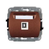 TREND Mechanizm gniazda pojedynczego USB A-B 2.0 brązowy metalik