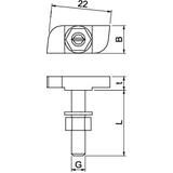 CL27HB M5x25 ZL Śruba z łbem młoteczkowym