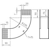 RBV 115 S FS, Łuk pionowy 90°