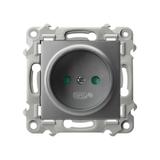 SZAFIR Gniazdo pojedyncze z przesłonami torów prądowych - kolor szary mat
