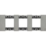 Living Now - Ramka 3x2 Moduły - Steel Bticino  KA4802M3ZG LEGRAND
