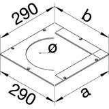 tehalit.UK Pokrywa montażowa dla UD roz.2 R2 fi242mm stal ocynkowana UDM2242R2 HAGER