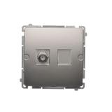 Simon Basic Gniazdo antenowe typu pojedyncze  satynowy