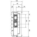 univers N Blok 300x250mm pod 2 szyny Cu PE/N UE21PEN HAGER