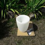 Nowodvorski lampa stojąca zewnętrzna (świecąca donica) Flowerpot S E27 biała 41cm 9711