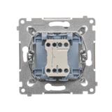 Simon 54 Przycisk pojedynczy zwierny bez piktogramu 10A szybkozłączka srebrny mat