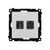Simon 55 Gniazdo HDMI + RJ45 kat.6 Aluminium mat TGHRJ45.01/143 KONTAKT