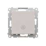 Simon 55 Przycisk zwierny pojedynczy zwierny z podświetleniem LED szybkozłączka Jasnoszary mat