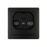 DECO Mechanizm gniazda abonenckiego RTV końcowego 2dB czarny mat