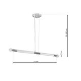 Milagro lampa wisząca Bastone 2xE14 biała/chrom MLP6566
