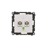 Simon 55 Gniazdo ekwipotencjalne podwójne Aluminium mat