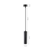 OPRAWA MADARA MINI II GU10 ZWIS BAZA 230V IP20 fi55*200mm CZARNY kabel 1m