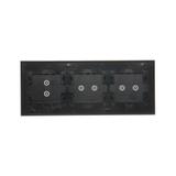 Simon 54 Touch Panel dotykowy S54 Touch 3 moduły 2 pola dotykowe poziome + 2 pole dotykowe poziome + 2 pola dotykowe pionowe zastygła lawa DSTR3223/73 KONTAKT