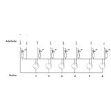 moduł przyłączeniowy 6-torowy/3-biegunowy z przewodem 10m