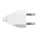 Wtyczka płaska bez uziemienia 2,5A 250V biały poliwęglan 50 sztuk OR-AE-13241/W/50 ORNO