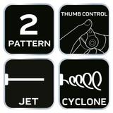 Zraszacz pistoletowy, podkręcony strumień, duży zasięg