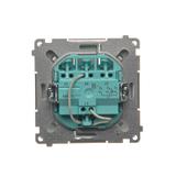 Simon Basic Przycisk potrójny z podświetleniem LED 10A szybkozłączka srebrny mat