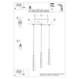 Lampa wisząca PRYSM 3L biała