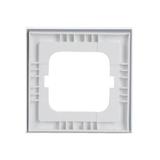 AXCENT Ramka 1-krotna  białe szkło
