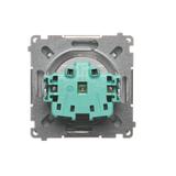 Simon Basic Gniazdo wtyczkowe z uziemieniem 16A 250V zaciski śrubowe srebrny mat BMGZ1.01/43 KONTAKT