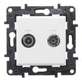 Niloe Step - gniazdo TV-R-SAT zakończeniowe, 10 dB - kolor biały, Legrand