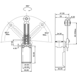 ŁĄCZNIK KRAŃCOWY (TWORZYWO) DŹWIGNIA Z ROLKĄ