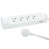 Przedłużacz Narożny 4-Gniazdowy Z/U Z Przewodem 1.0 Metra 3x1.5Mm2 Biały Helmo 049404 LEGRAND