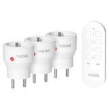 Zestaw bezprzewodowych gniazd MINI sterowanych pilotem 3+1 2300W