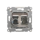 Simon 54 Gniazdo HDMI+RJ45 kat.6. brąz mat