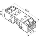 Szybkozłączka CMK-642 transparentny/pomarancZ-9.642 OPATÓWEK