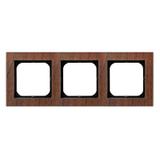 SONATA Ramka potrójna - kolor drewno orzech