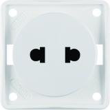BERKER Integro Flow Gniazdo bez uziemienia Standard Euro-Amerykański biały 962572502 HAGER