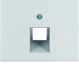 BERKER K.5 Płytka czołowa do gniazda przyłączeniowego UAE pojedyncza komp./tel. aluminium 14077003 HAGER