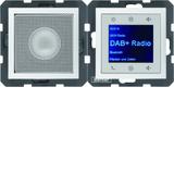 Berker B.Kwadrat/B.3/B.7 B.x Radio Touch podtynkowe DAB+ Bluetooth z głośnikiem biały mat 30809909 HAGER
