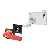 NZM4-XTVDKLR Rękojeść obrotowa nadrzwiowa NZM4 czerwono-żółta z zamkiem i kluczykiem 172535 EATON