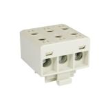 Złączka przelotowa gwintowana na szynę AL/CU 120A 3x(2,5-35)mm2 WLZ35/3x35/s szara 48.336 OPATÓWEK