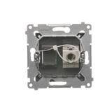 Simon 54 Gniazdo komputerowe pojedyncze RJ45 kategoria 6 ekranowane z przesłoną przeciwkurzową antra